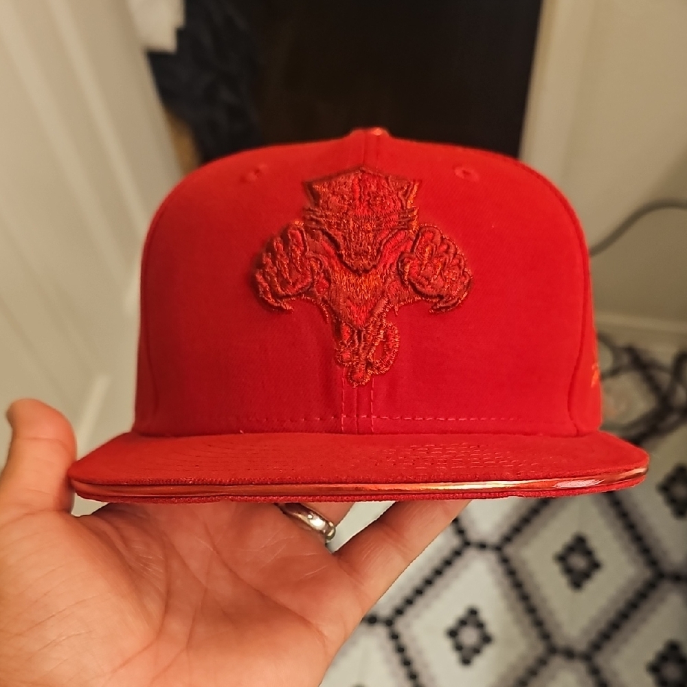 New Era Florida Panthers Special Edition Red Embroidered Men's Hat Size 7 1/4